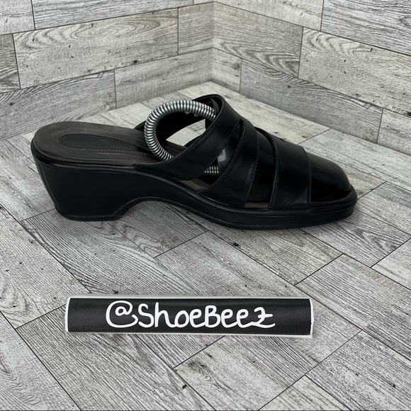 Dansko Leather Avril 25 Heeled Sandals, Black, Women's 40 - Picture 7 of 10